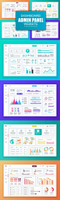 仪表盘后台管理面板dashboard UI KITS-3 app界面设计  