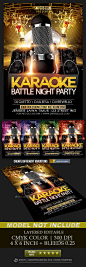 Karaoke Battle Night Party - Events Flyers