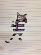 notebook cat illustration