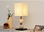 木艺床头柜台灯 新中式个性创意 温馨高档别墅卧室装饰台灯具