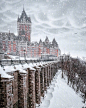皑皑白雪覆盖下的魁北克 ​​​​