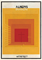 插画集federico babina的最新作品“ARTISTECT”，将建筑师的作品和著名画家的画风相结合。