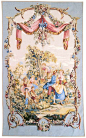 A 'pastoral' tapestry wall hanging (Galanterie) - c. 1780 - by Jean-Baptiste Huet (French, 1745-1811): 