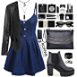 Dress: http://www.romwe.com/Spaghetti-Strap-With-Buttons-Denim-Navy-Flare-Dress-p-112224-cat-664.html?utm_source=polyvore&utm_medium=set&url_from=scarlett-morwenna

Jacket: http://www.romwe.com/Black-Contrast-PU-Leather-Tassel-Crop-Jacket-p-118882