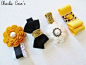 Girls/ Baby Hair Clip Set Felt Flower and Bows by Charlie Cocos