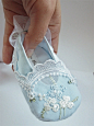 blue baby shoes...adorable for Easter
