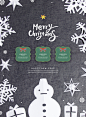 冬日雪景 剪纸雪人 促销页面 简约促销 圣诞节海报设计PSD cm180011567