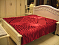 Queen Bedspread - handmade - smocked - red - burgundy - Coverlet -Quilt - 195 cm x 240 cm (77" x 94") : Original decorative handmade smocked bedspread. The bedspread is pleasant to touch, does not wrinkle, keeps its shape and is washable.  This 