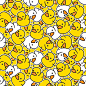 Duck seamless pattern illustration cartoon