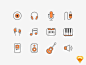 Music vector sketchapp Icons