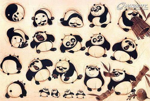 《功夫熊猫2》和《点艺熊猫》概念图PK