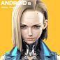 ArtStation-Android18，BinJie.Lee