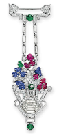 AN EMERALD AND DIAMOND NECKLACE, BY HARRY WINSTON