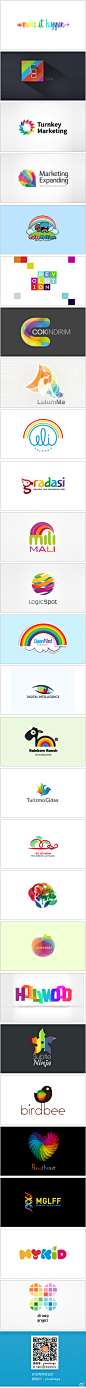 【早安Logo！一组彩虹元素的Logo设计】@啧潴要穷游四方哈哈 更多创意Logo请戳→http://t.cn/zTzjpDx