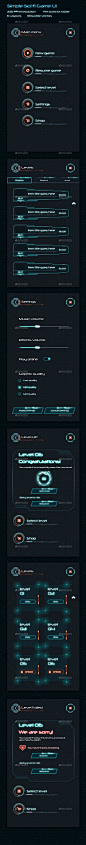 简单的科幻游戏UI  - 用户界面游戏资产