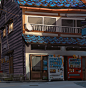 A street in Kanazawa : An anime background style painting done in Procreate