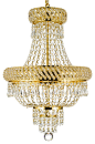 French Empire Crystal Chandelier, Gold traditional-chandeliers