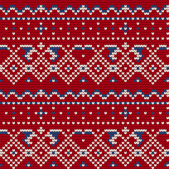 冬季圣诞针织毛衣布料花纹纹理AI矢量图案...