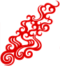 中国传统元素 花纹  中国红 透明背景 免扣素材 png