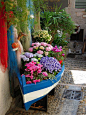 Garden in a boat, Isola Bella, Lake Maggiore, Italy