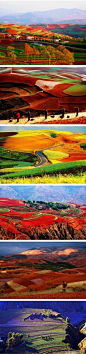[中国最壮美的---东川红土地] 红土地最适合摄影的季节是5-6月和9-12月，不同的季节可以看到不同的景色。~~~（