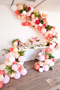 Completely obsessed with this installation // pink balloon installation | Wedding & Party Ideas | 100 Layer Cake (Tutorial via http://thehousethatlarsbuilt.com/2014/07/balloon-arch-tutorial.html/): 
