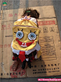 自制小背包娃娃 可爱的玩偶背包制作教程-海绵宝宝-