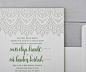 Letterpress Wedding Invitations | Istanbul Lace Design | Bella Figura Letterpress