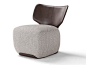 Upholstered easy chair with armrests NOA by AMURA_2