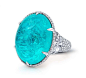 珠宝设计师Martin Katz的Paraiba系列戒指，采用的就是巴西帕拉伊巴碧玺。