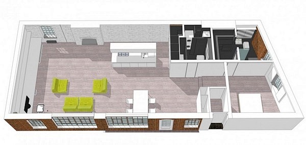 工业大厦改建的现代伦敦loft公寓