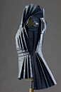 Complex Origami Couture - Morana Kranjec's Folded Paper Dresses Boast Bold Structures (GALLERY)褶皱服饰