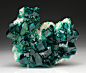 Dioptase with Calcite from Namibia