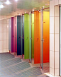 Astec glass, at first i thought these were bathroom stall doors painted.  But wouldn't it be great if bathroom doors WERE painted like this?  Especially in public schools?: 