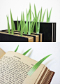 bookmarks that are blades of grass. great for students who need to mark pages in their textbooks!