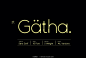 10款Gatha北欧现代时尚品牌logo杂志画册封面无衬线英文字体家族
