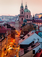 黄昏时分，布拉格，捷克共和国