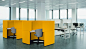 Docklands, a work place concept for temporary activities, is conceived as an anchor point for employees and visitors. Its modular elements structure the office space, foster acoustic effectiveness and support focused work. The furniture features a high-qu