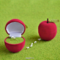 苹果造型，打开后草地样式的戒指盒，专为食草系男子创作(ㅅ˘ㅂ˘)