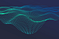 未来科技感极强的波浪波纹波点抽象背景底纹纹理