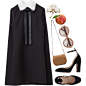 A fashion look from September 2015 featuring a line dress, black pumps and hobo purse. Browse and shop related looks.