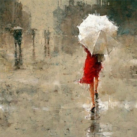 眼睛为她下着雨，心却为她打着伞。——泰戈...