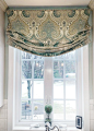 Faux Roman Shade Valance Custom Window Treatment by DrawnCompany: 