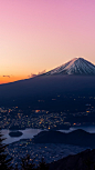 日落富士山