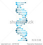 Abstract DNA strand symbol. Isolated on white background. Vector illustration, eps 8.