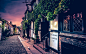 General 1920x1200 landscape urban tavern street shrubs cobblestone architecture house sunset England Rye (town) green