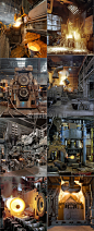 290 游戏场景气氛图集重工业机械科幻工厂建筑结构原画绘画参考-淘宝网