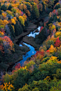 Moonrise over the Carp River - Ontonagon, Michigan, United States (by Jiqing Fan)