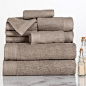 Trademark Global Lavish Home Ribbed 100% Cotton 10-piece Towel Set -