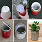 Como fazer vasos de cimento - Passo a passo com fotos - How to make cement vases - DIY tutorial - Madame Criativa - www.madamecriativa.com.br: 